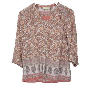 Cynthia Rowley Floral Button Up Blouse